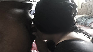 Big Breasted Desi Aunty in Black Blouse Pussy Fingered & Sucking Cock