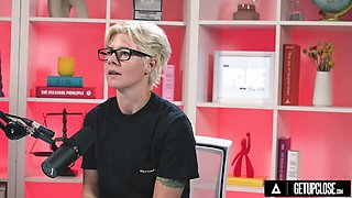 Perfect tits babe Octavia Red masturbates through a shaking close-up orgasm