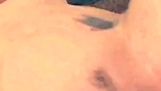 Beautiful Brunette MILF Cumshot on Small Tits in a Vintage Porn