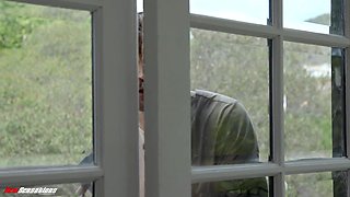 Bombshell blonde MILF with huge boobs and her horny guy have a nasty anal session