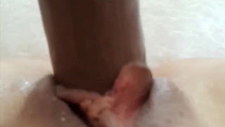 Real Hot Wife MILF Camgirl Jess Ryan Uses Big Black Toy in Creamy Pussy