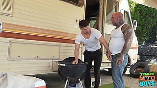 TRAILERTRASHBOYS Virgin Twink Eddie Patrick Banged By Masculine Jason