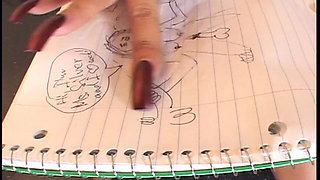Busty Brunette Teacher Drains Her Student Completely