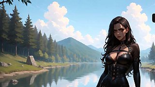 The Sexy Milk Goddess Seduces in the Forest Lake - XXX!