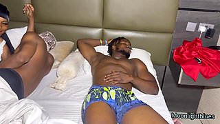 Sneaky freshly married housewife wants a taste of giant boner son on family sofa