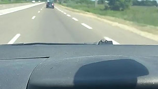 Wife Slut Woman Fountain in Car