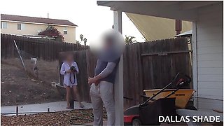 Outside Cock Flashing The Neighbors Wife! & She Starts Taking Photos Before He Comes Home!