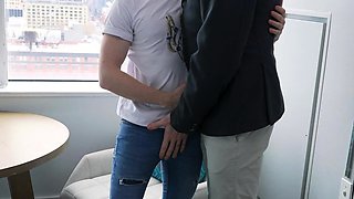 Horny twunk analdestroyed by DILF