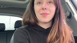 Canadian Hottie Gets off in the Drive Thru!