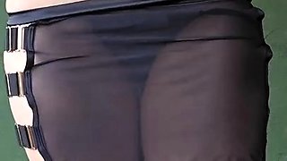 Sexy slender MILF performs slow and sensual striptease