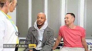 Horny Blonde doctor Tiffany Watson has two patients toying with her hungry vulva - brazzers