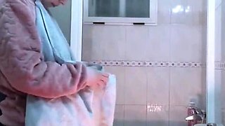 Blonde German Amateur Caught Nude in Shower - Big Natural Tits & Massive Ass