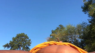 In the Middle of the Parking Flashing My Hairy Pussy