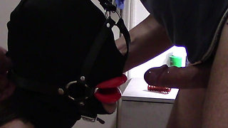 MILF Mouth-fucked with Ring Gag and Massive Throat Cumshot