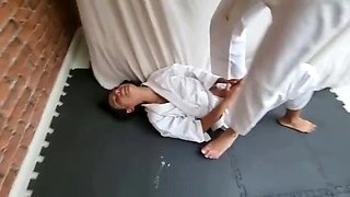 Amateur Latina Lesbians Karate Catfight - Foot Fetish Smoking Scene HD