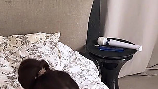 Tied up on Bed Amateur Wife Rough Face Fuck and Oral Creampie