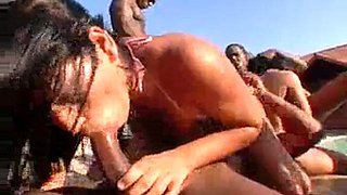 Brazilian wett orgy: Blowjob, Doggy  Cowgirl Porn