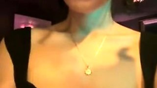 Busty brunette anal solo masturbation