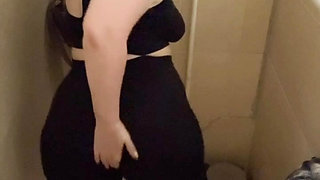 My full naked risky public toilet masturbation