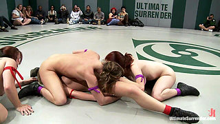 Rd2 Rib Crushing Scissor Holds Head Locks Finger Penetration During the Wresting.