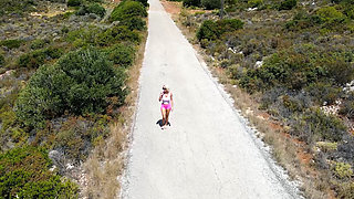 Hitchhiker Pissing 3 Time Out of Window of a Car in Motion
