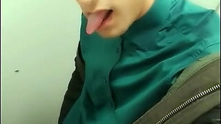 Teen Pisses 5 Times at the Public Toilets in One Day Challenge