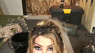 Sexy General Montana Sloppy Deepthroat and Titty Fuck