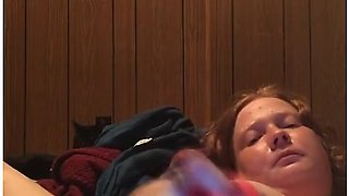 Smoking and fucking myself with a dildo