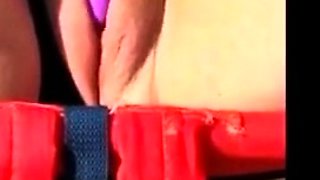 Big-Breasted Girl's Orgasm at the Beach