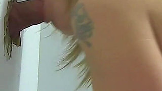 Cum Slut Blonde Wife MILF Filthy Emma Gets Gangbanged in the Glory Hole by Older Swinger Guys