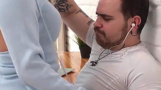 She Couldn't Wait Anymore! Fucking Her Husband Right During His Work Call!