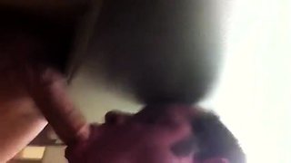 Big Cock Blowjob Under the Stall with Cum in Mouth