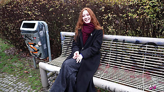 GERMAN SCOUT - Real Redhead Ginger Teen Alice Seduce with small Tits First Porn Casting