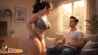 Chubby No More! Her Curvy Slutty Transformation – Big Tits Cowgirl Tease