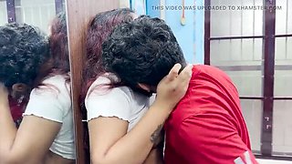 Step Sister and Step Brother Part 1: Hot Hard Romance in Bedroom with Long Lip Lock