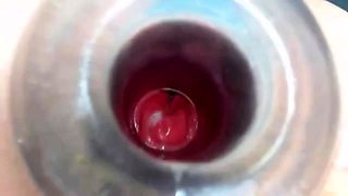 Kinky mature penetration huge tunnel dildo and other toys