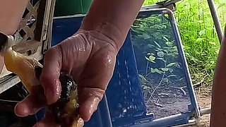 Ballbusting Training by Muscular Woman - Slow Motion