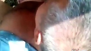 Mature Gay Bear Blowjob in the Woods
