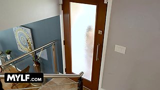 Mylf - big tittied cougar gets her mature snatch plowed by her friends daughter with rope on toy