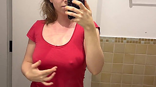 You Can See Her Big Nipples Through Her T-shirt