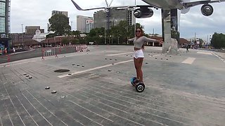 Hoverboard fun with big ass Thai GF and horny sex once home