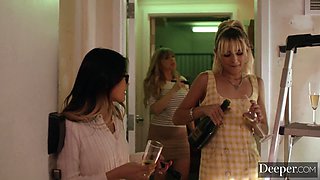 Skinny Asian Slut Tried Hard to Deepthroat A Huge Cock