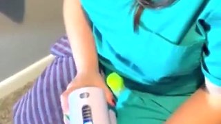 Sperm bank nurse in New York uses a matching to collect my cum