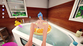 My Busty Hot Roommate Taking a Shower - My Bath Tub Companion - Gameplay