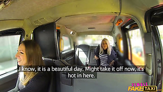 Female Fake Taxi - Busty Blonde Lu Elissa Licks Her First Pussy