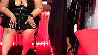 Dominant MILF Fingers Hooded Slave's Stretched Asshole Deep