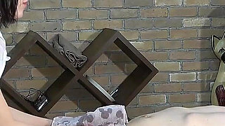 CFNM, Esthetician's Prank, Show off Panties, Rub Tits and Pussy, Touch Dick with Elbow, Moving Towel to Observe Erect Dick