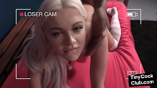 SPH IR femdom banged in front white smallcock voyeur 4