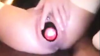 My large cunt filled with a big bottle