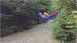 Hammock Fuck Adventure Part 1 # Public Creampied By A Voyeur Stranger